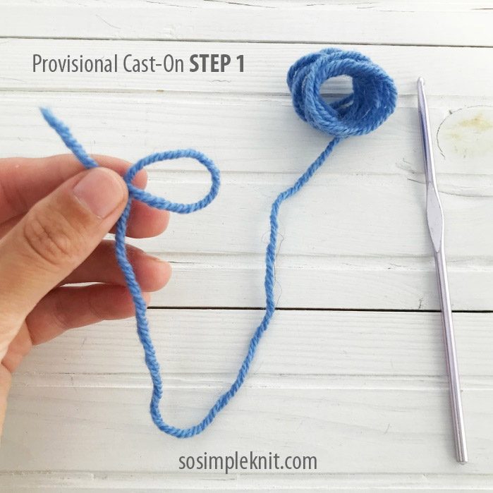 Provisional Cast On technique STEP 1