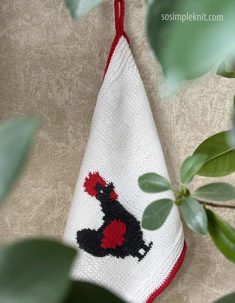 easter kitchen towel in the kitchen with chicken free knitting pattern