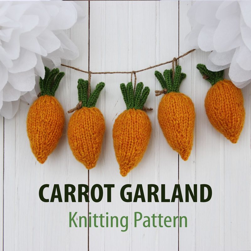 mini carrots garland for easter
