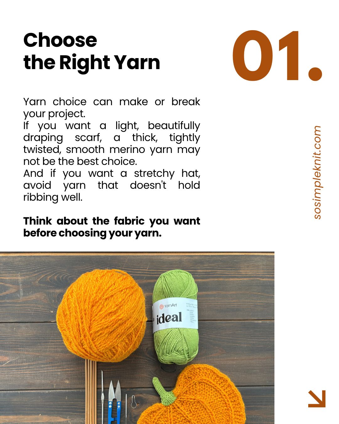Knitting tips: Choose the Right Yarn
