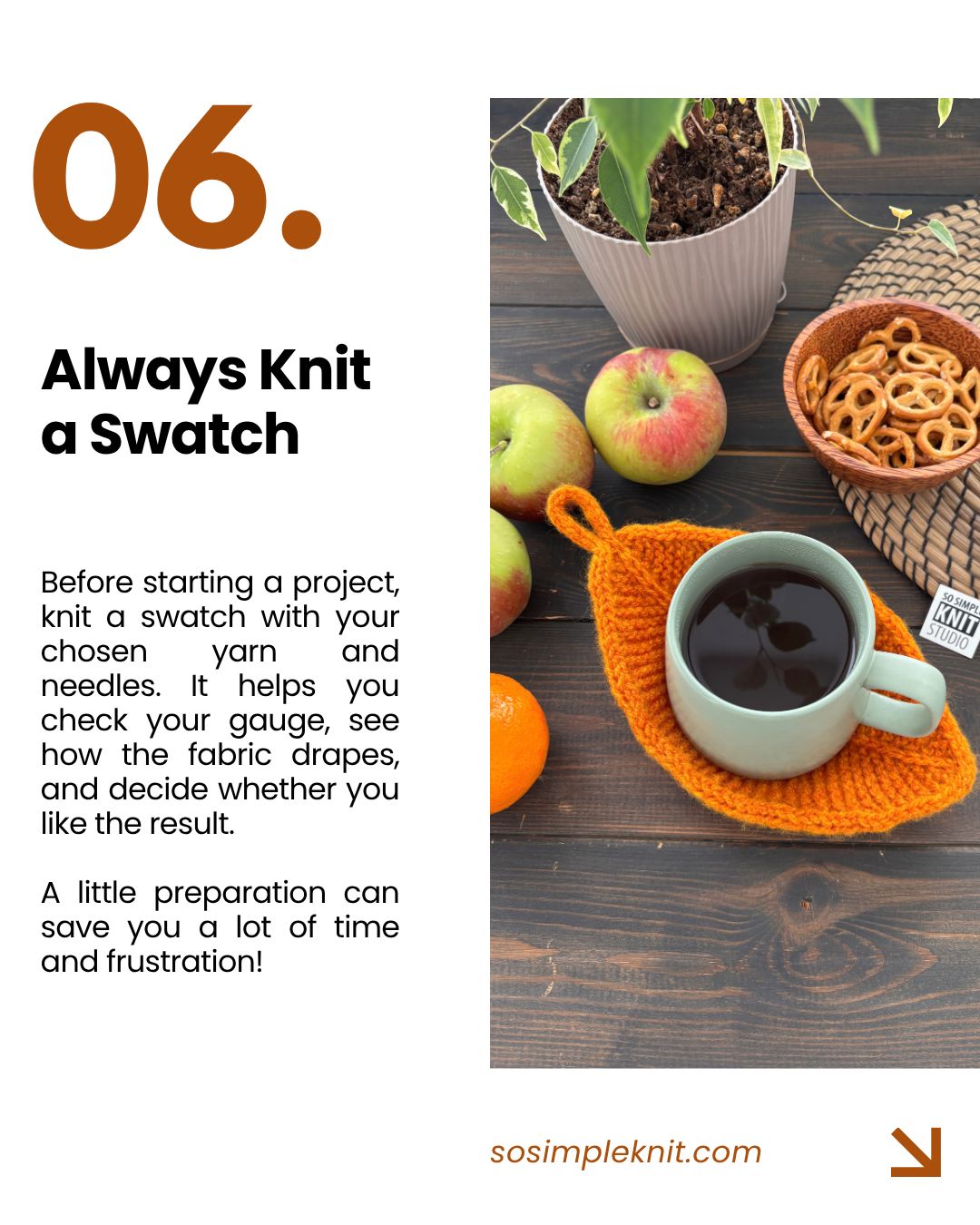 Knitting tips: Always Knit a Swatch