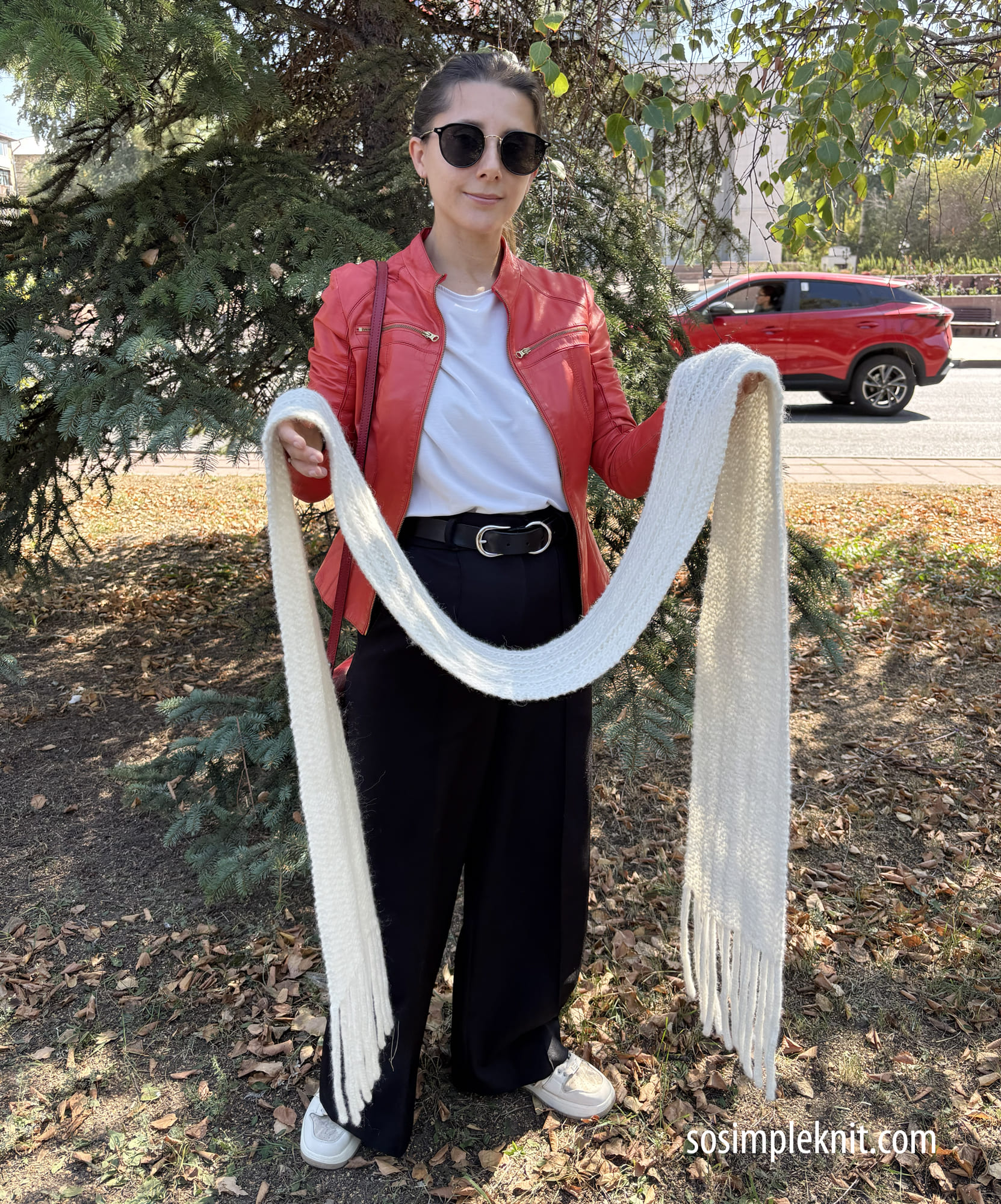 Air Scarf Knitting Pattern | Sosimpleknit.com