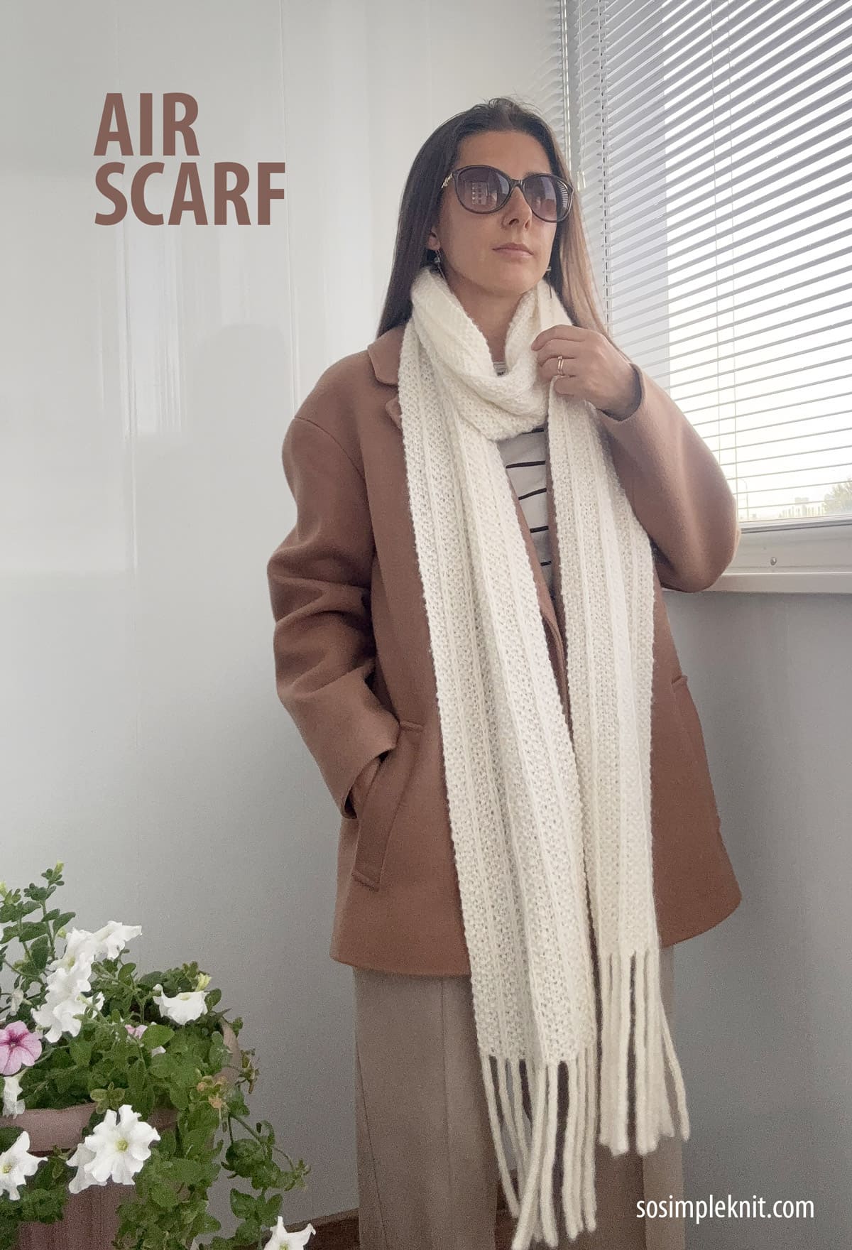 Air Scarf Knitting Pattern | Sosimpleknit.com