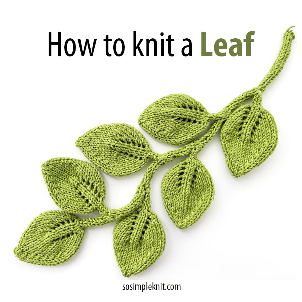 knitted leaf pattern