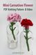 Knitted carnation flower made from yarn, realistic mini bouquet, beginner knitting pattern, handmade gift idea for Mother’s Day or home decor