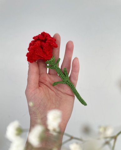 Carnation Flower Pattern Knitting Pattern