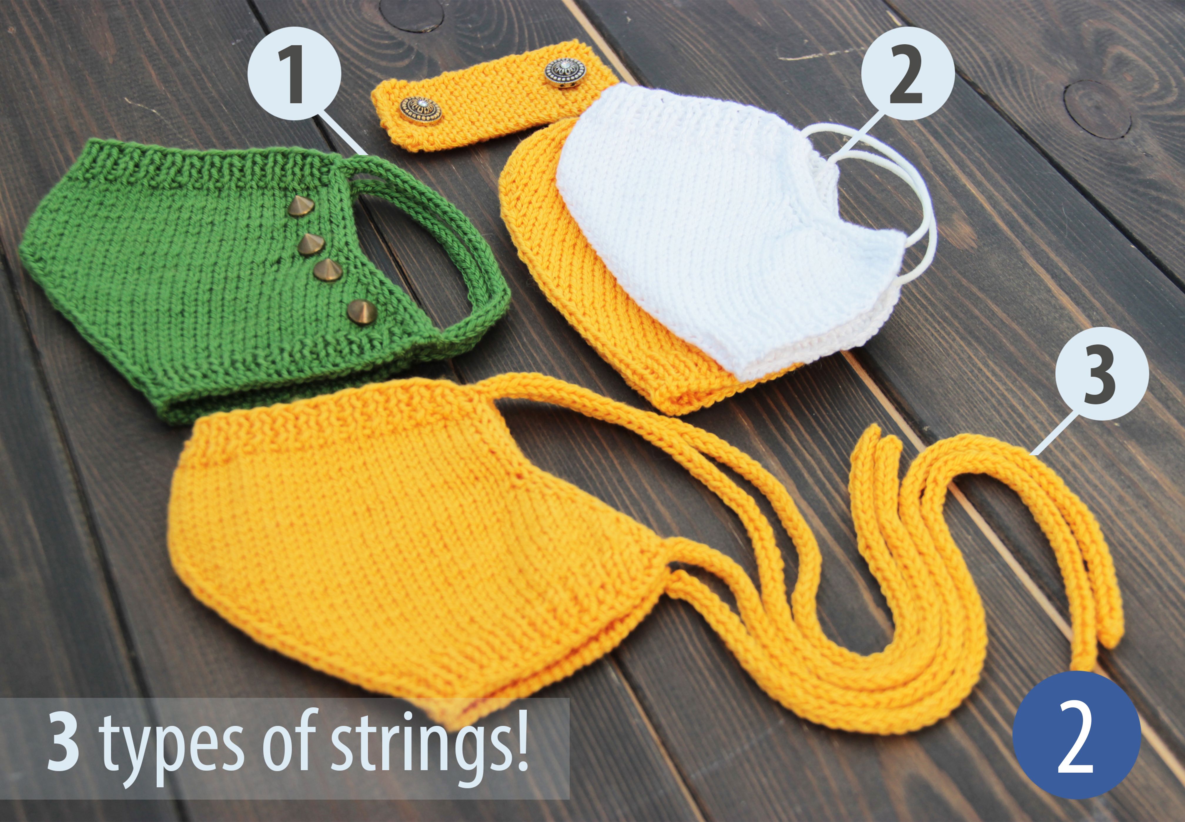 Face Mask Knitting Pattern: Reusable Adult & Child Sizes