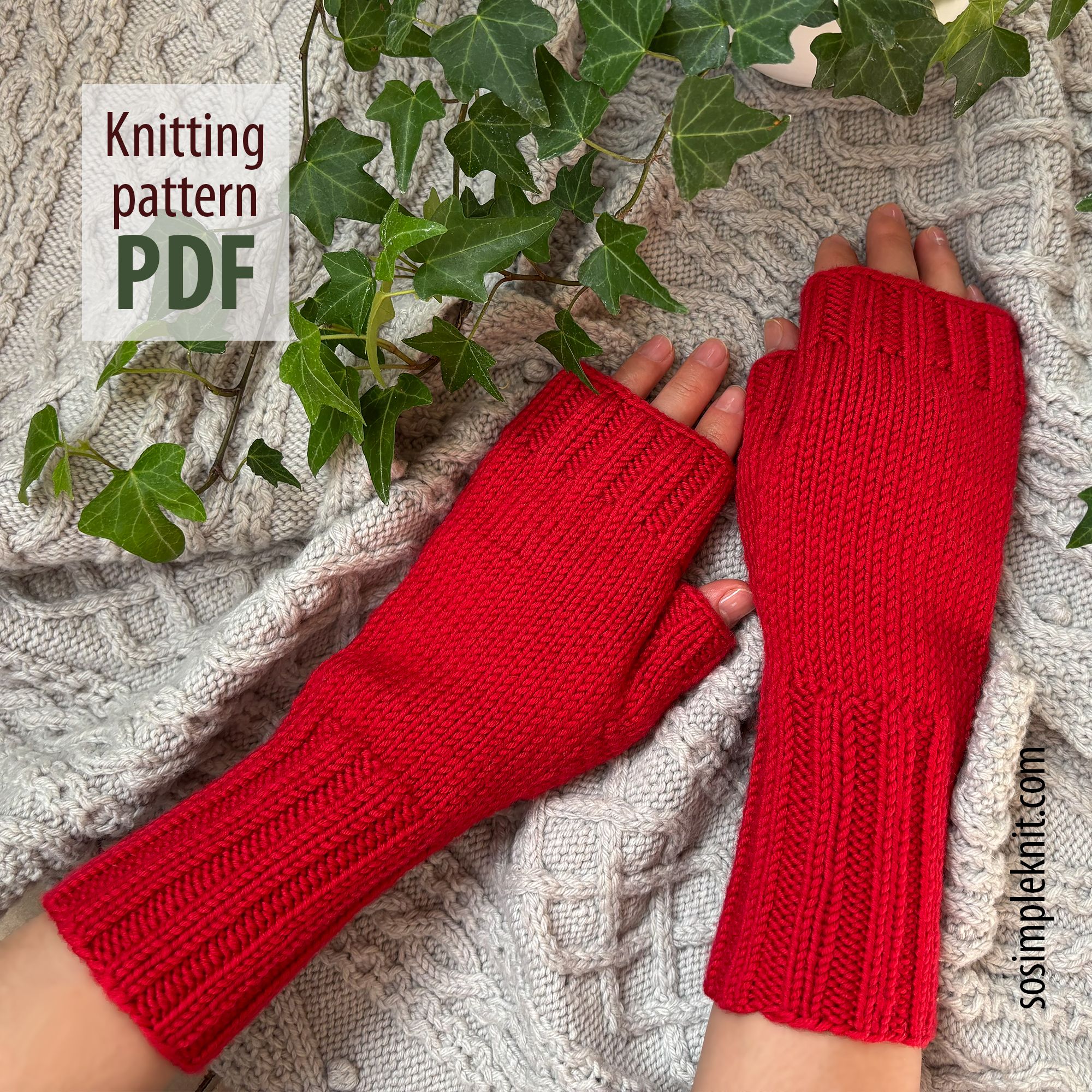 Fingerless Gloves for Women Knitting Pattern