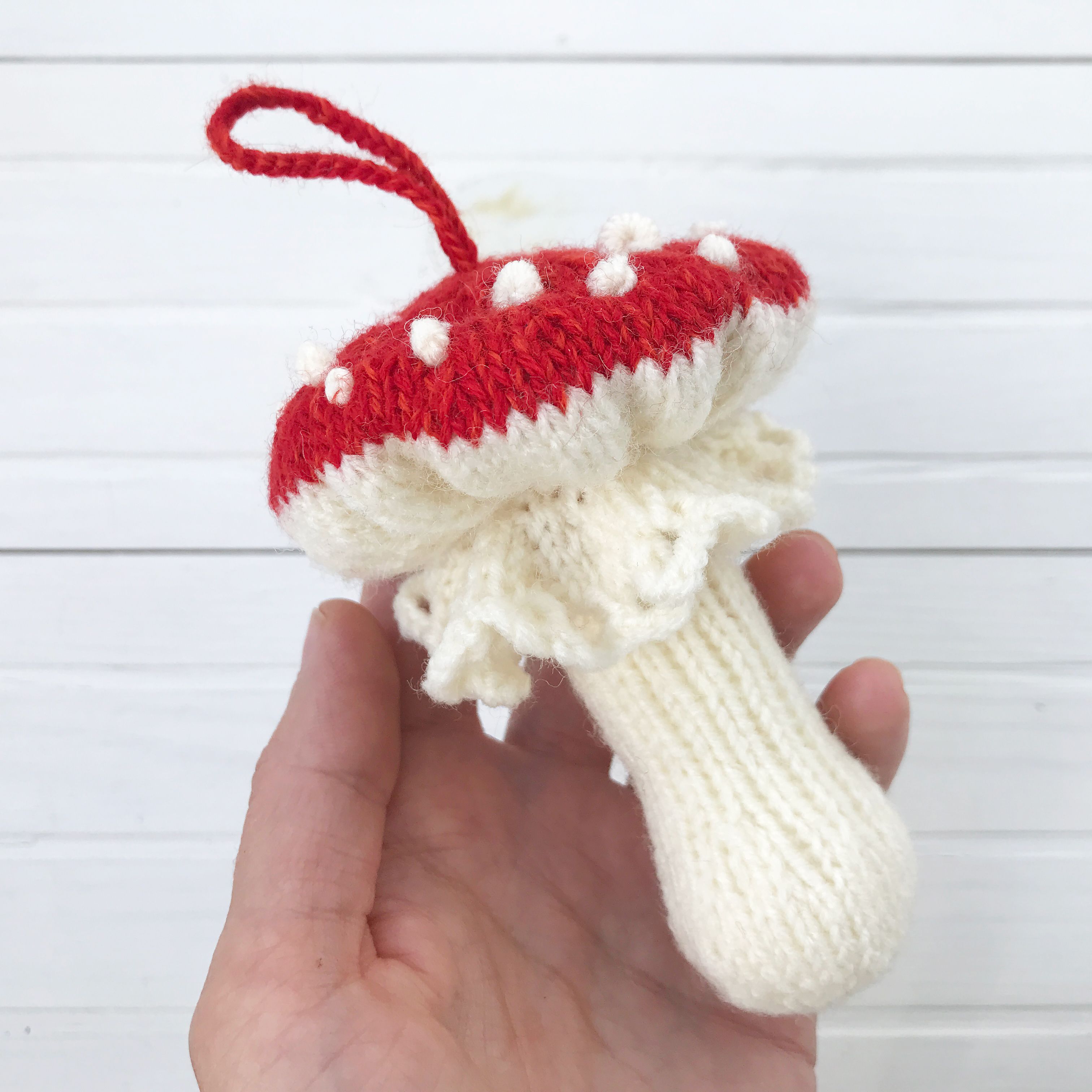 Fly Agaric Mushroom Amanita Muscaria Knitting Pattern