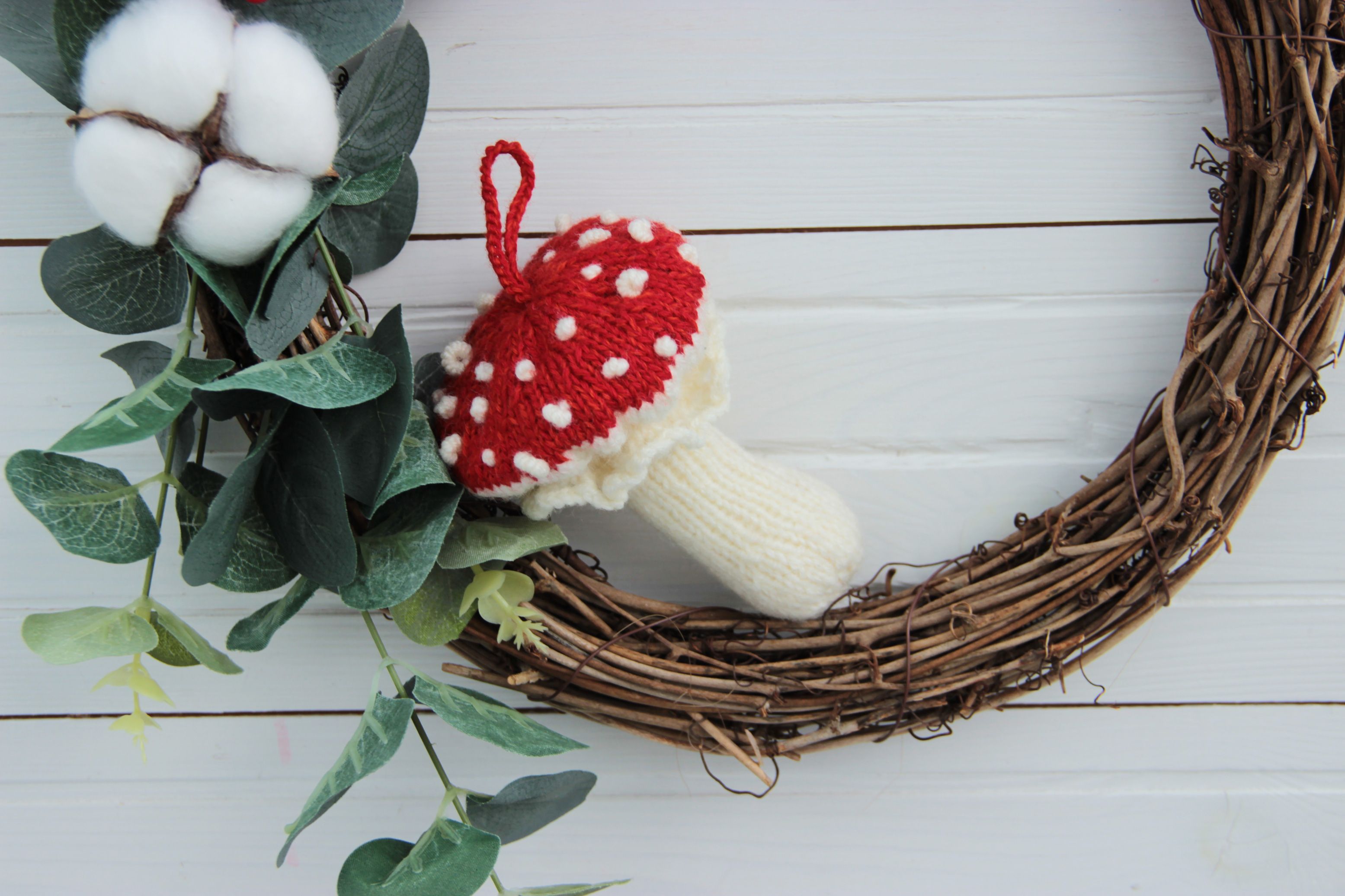 Fly Agaric Mushroom Amanita Muscaria Knitting Pattern