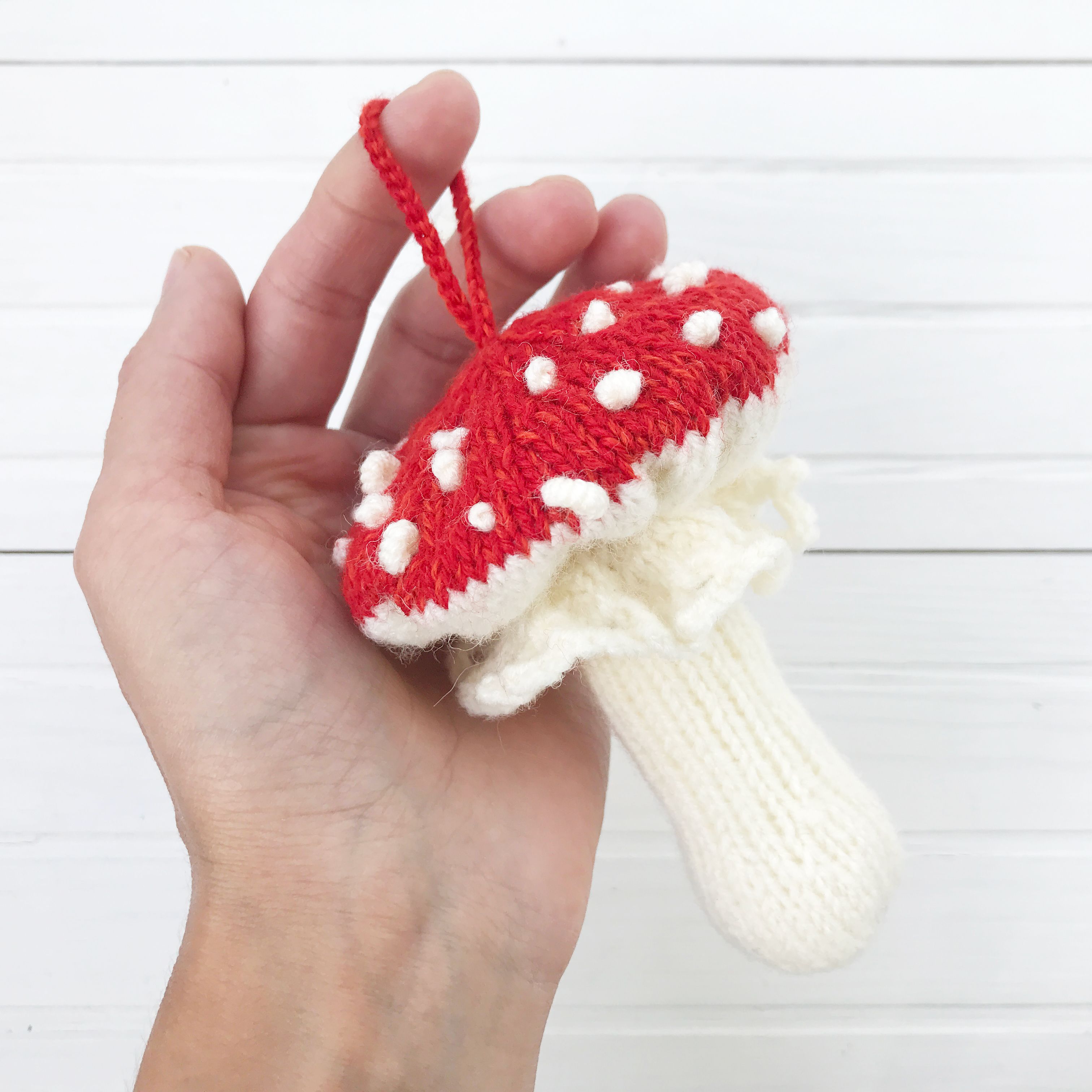 Fly Agaric Mushroom Amanita Muscaria Knitting Pattern