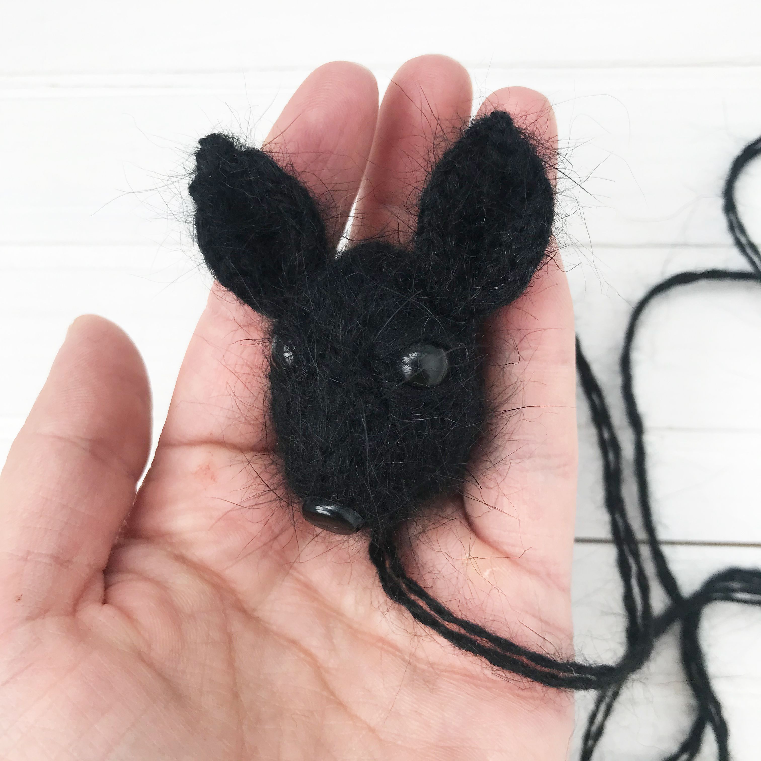 Halloween Bat Toy Knitting Pattern