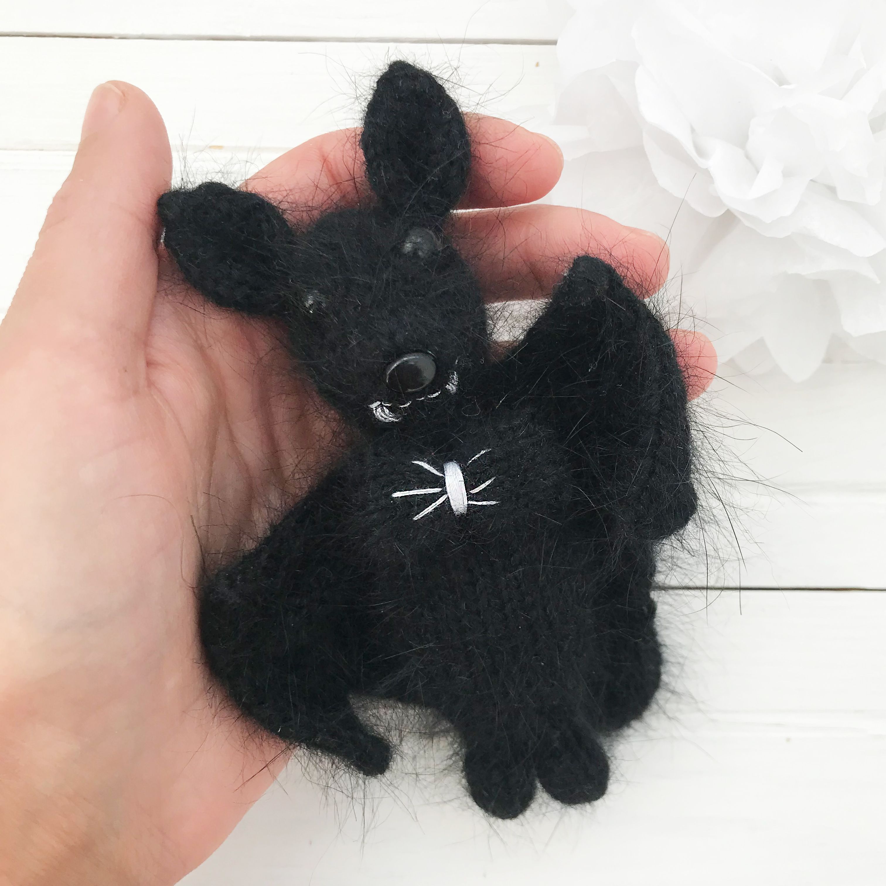 Halloween Bat Toy Knitting Pattern