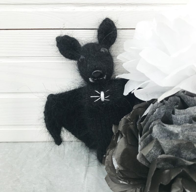 Halloween Bat Toy Knitting Pattern