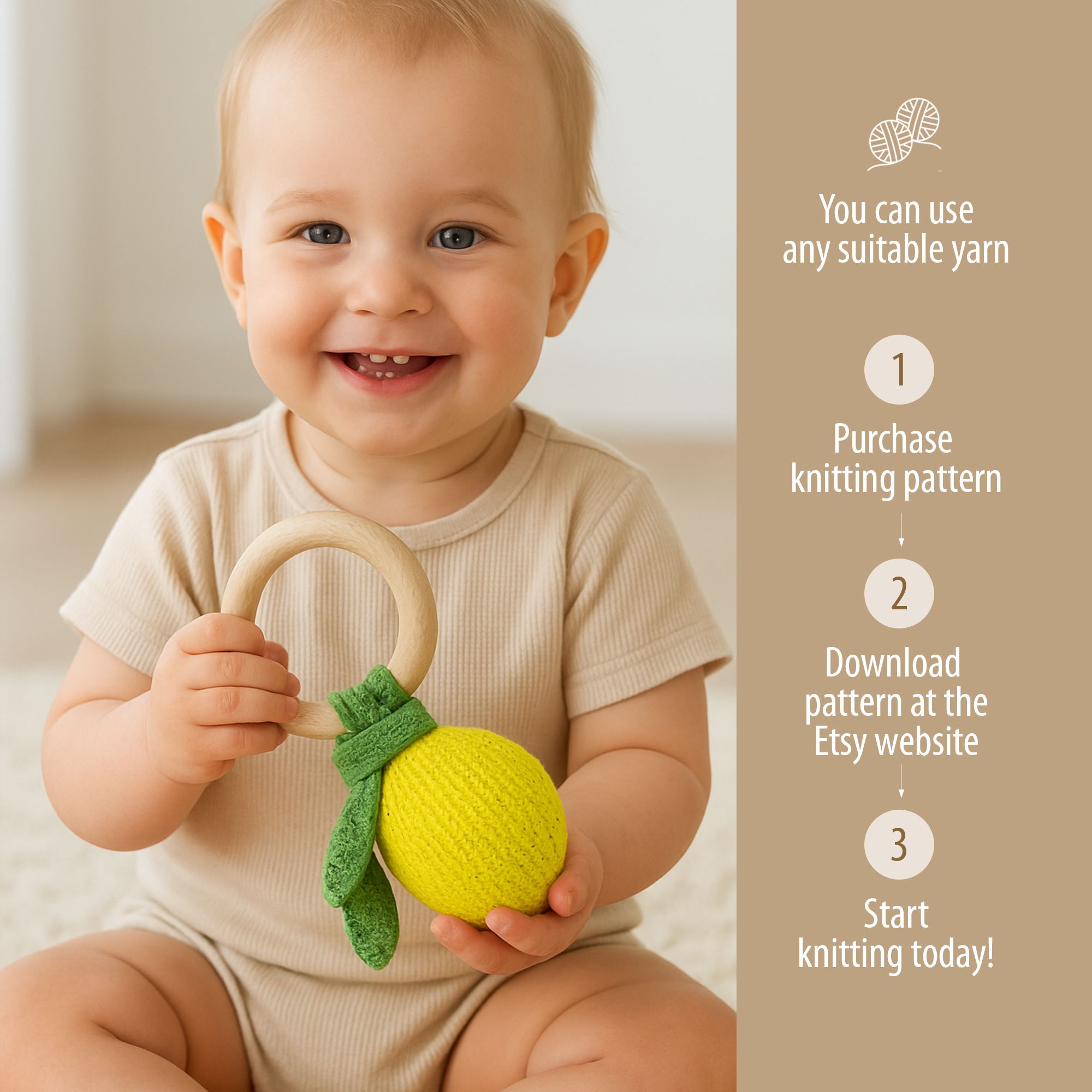 Lemon Rattle Knitting Pattern