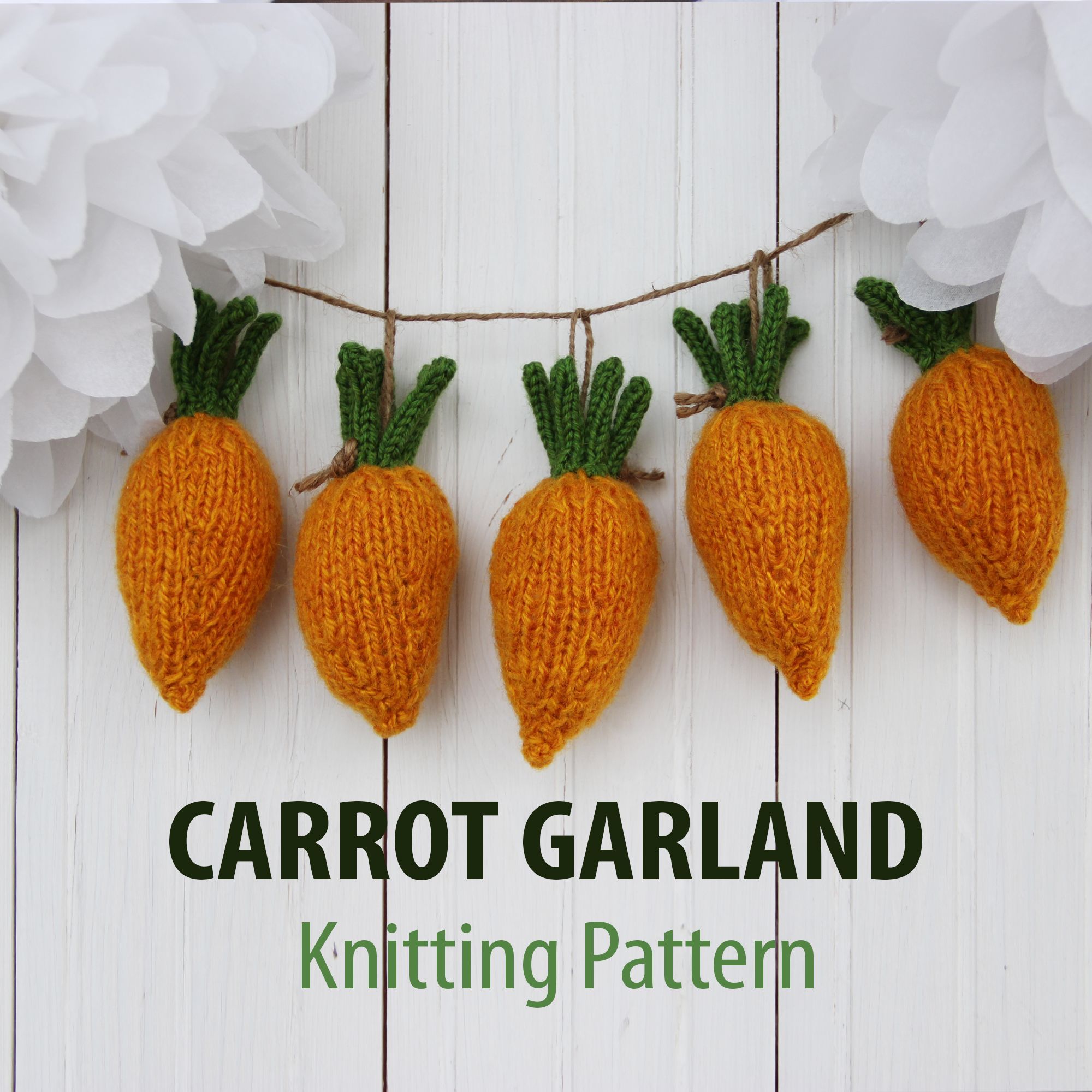Mini Carrot Knitting Pattern